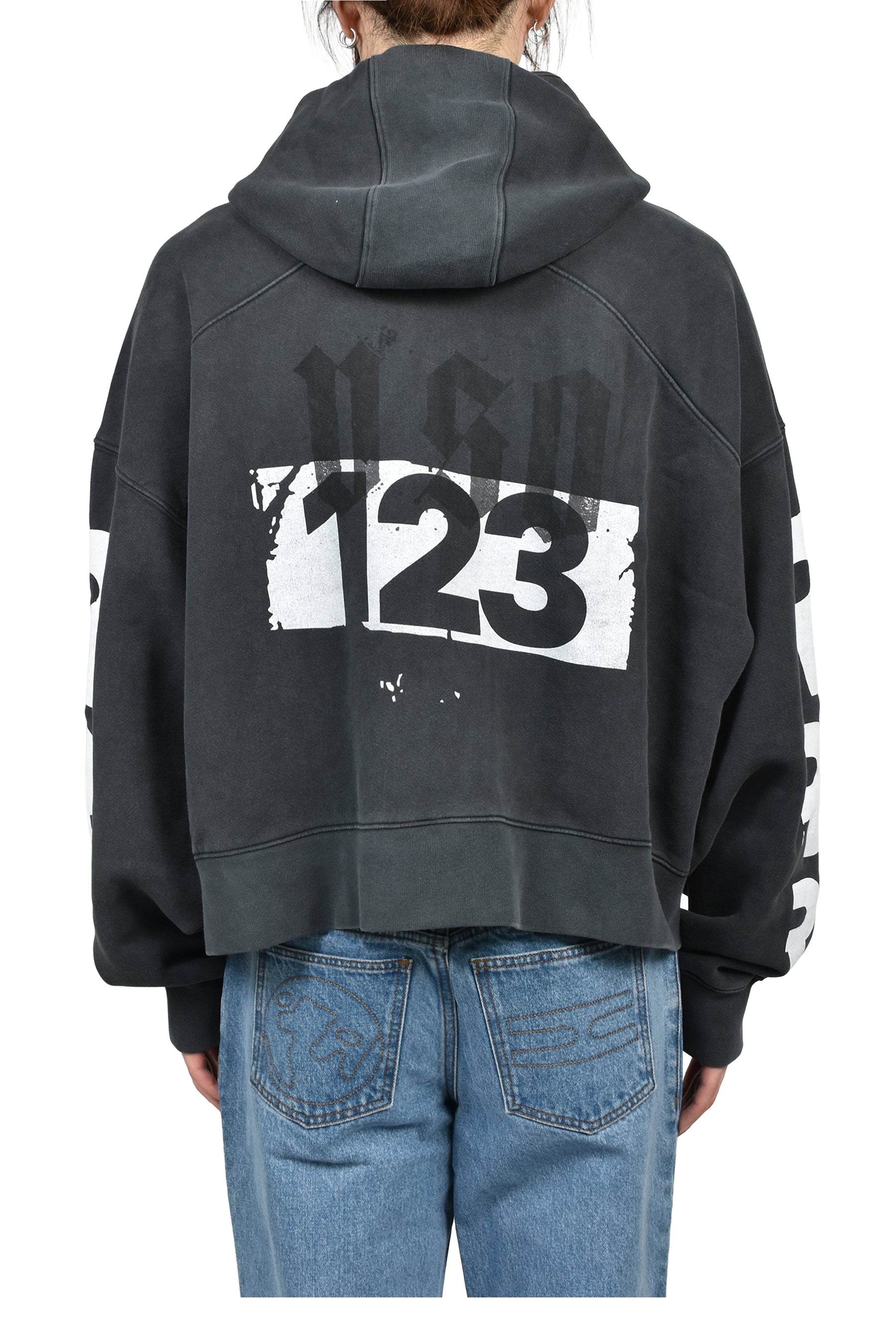 RRR123 アールアールアール SS26 MEMBERSHIP USO ZIP HOODIE / BLK