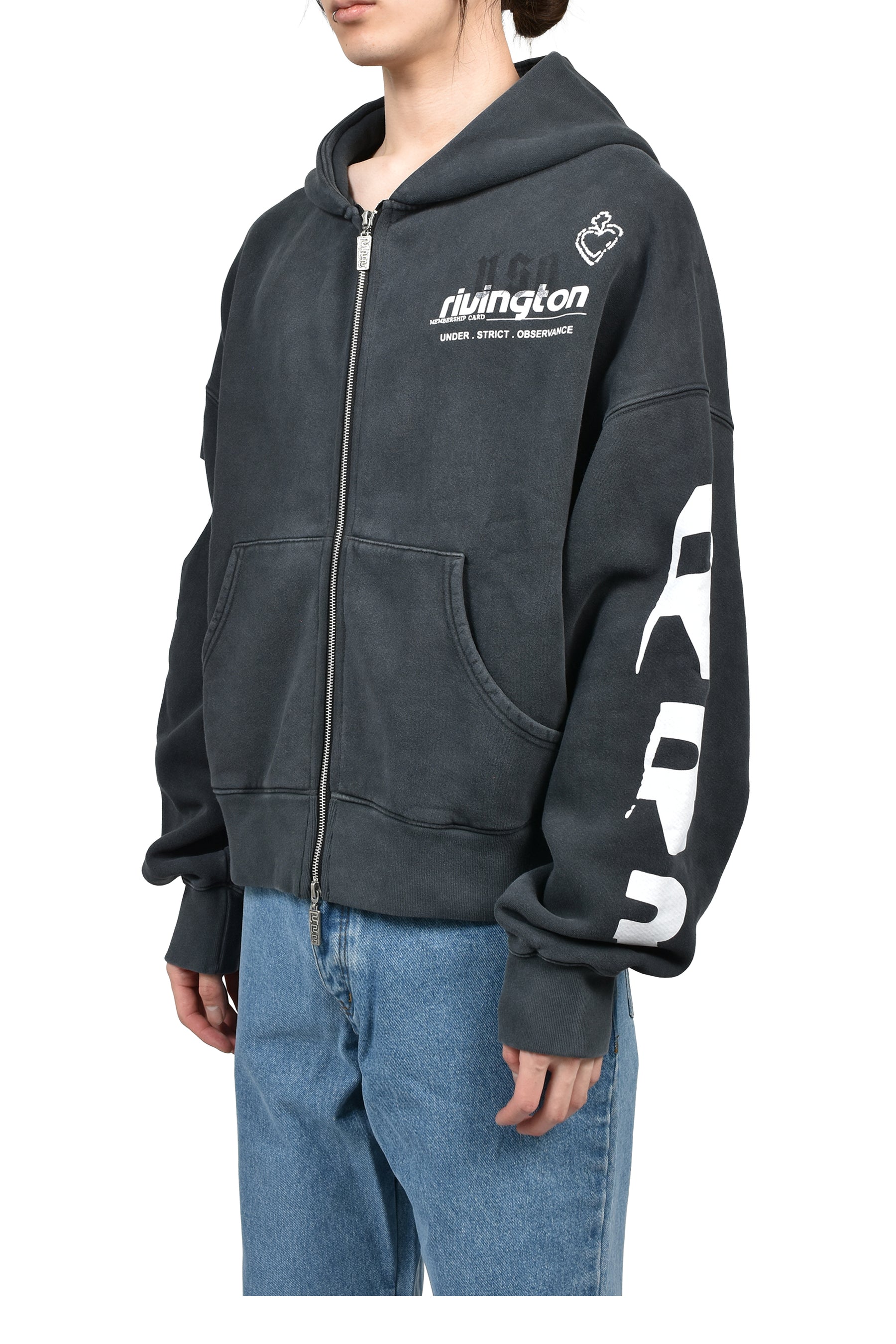 MEMBERSHIP USO ZIP HOODIE / BLK