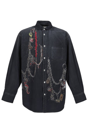 EMBROIDERED CHAIN SHIRT / GRY