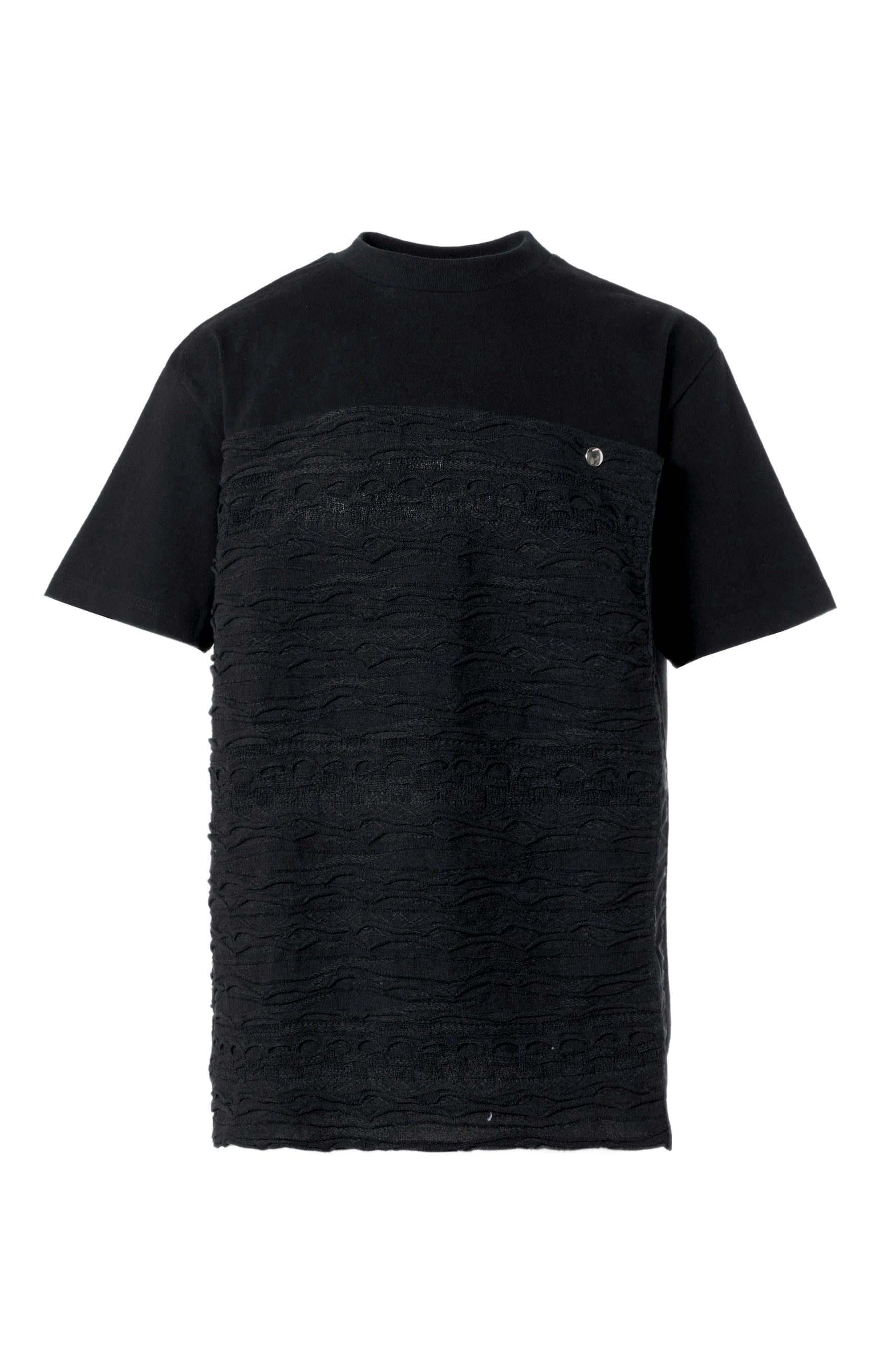 Tamme 3D SUMMER KNIT PANEL S/S TSHIRT / BLK
