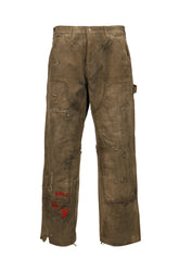 BEEN THRU IT WAXED CANVAS DOUBLE KNEE PANT / BRW