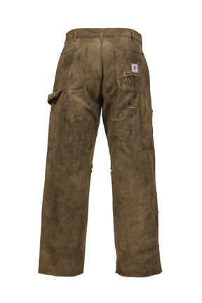 BEEN THRU IT WAXED CANVAS DOUBLE KNEE PANT / BRW