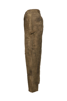 BEEN THRU IT WAXED CANVAS DOUBLE KNEE PANT / BRW