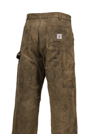 BEEN THRU IT WAXED CANVAS DOUBLE KNEE PANT / BRW