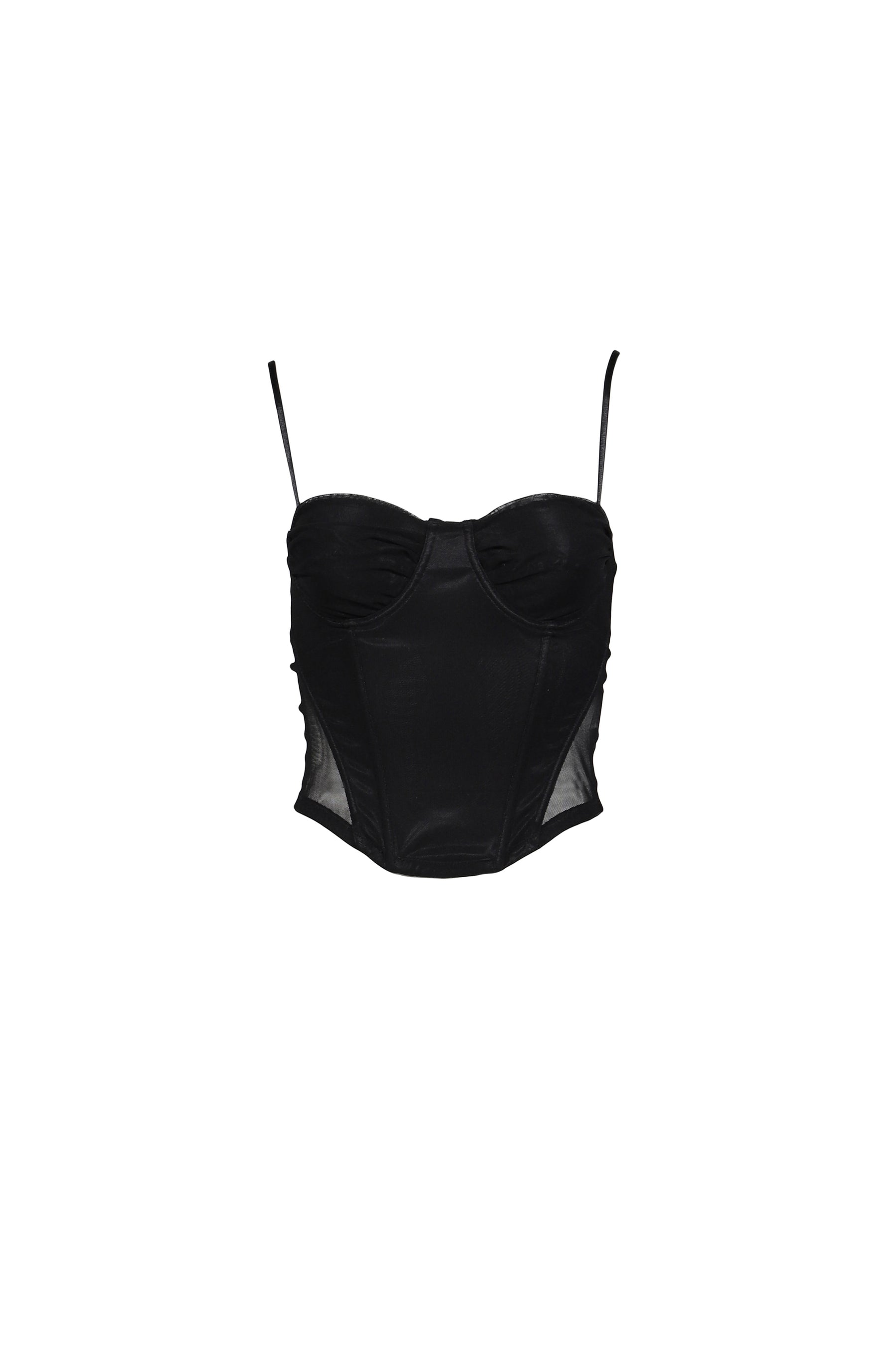 SHEER MESH BUISTIER / BLK