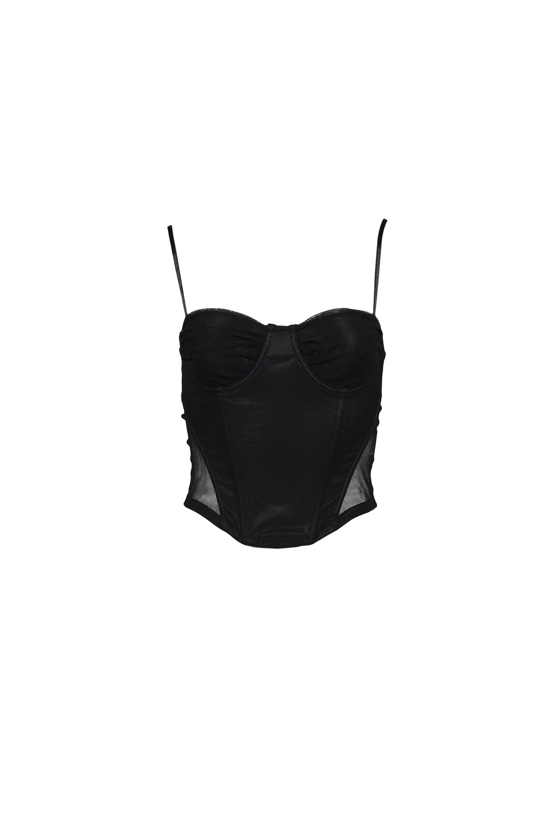 SHEER MESH BUISTIER / BLK