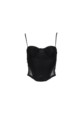 SHEER MESH BUISTIER / BLK