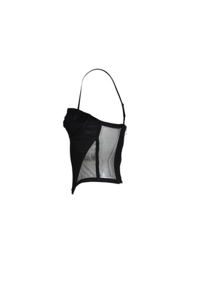 SHEER MESH BUISTIER / BLK