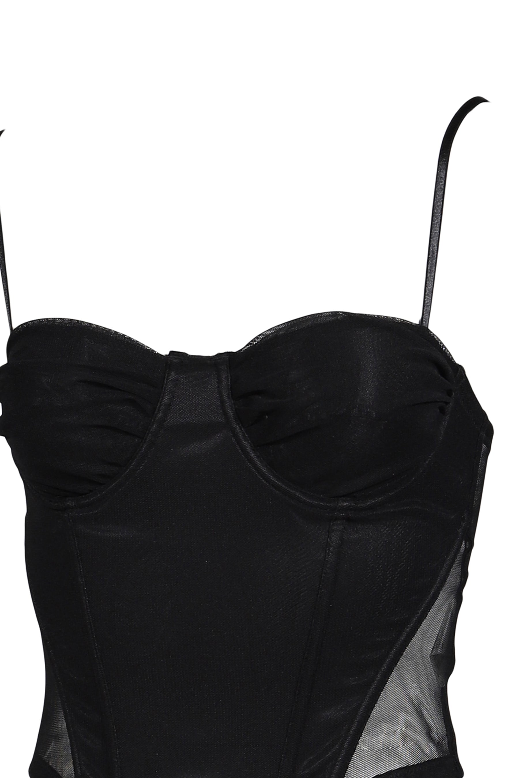 SHEER MESH BUISTIER / BLK