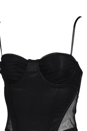 SHEER MESH BUISTIER / BLK