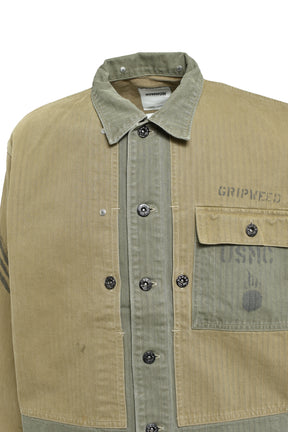 USMC M44 HBT TWO-TONE JACKET AGED / AGED OD TWO-TONE