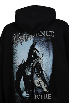 COF CUT-UP OVERSIZED ZIP-UP HOODIE / BLK / BLK 