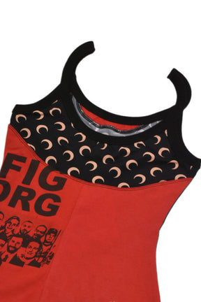 REGENERATED GRAPHIC T-SHIRT TANK TOP / RD11 RED