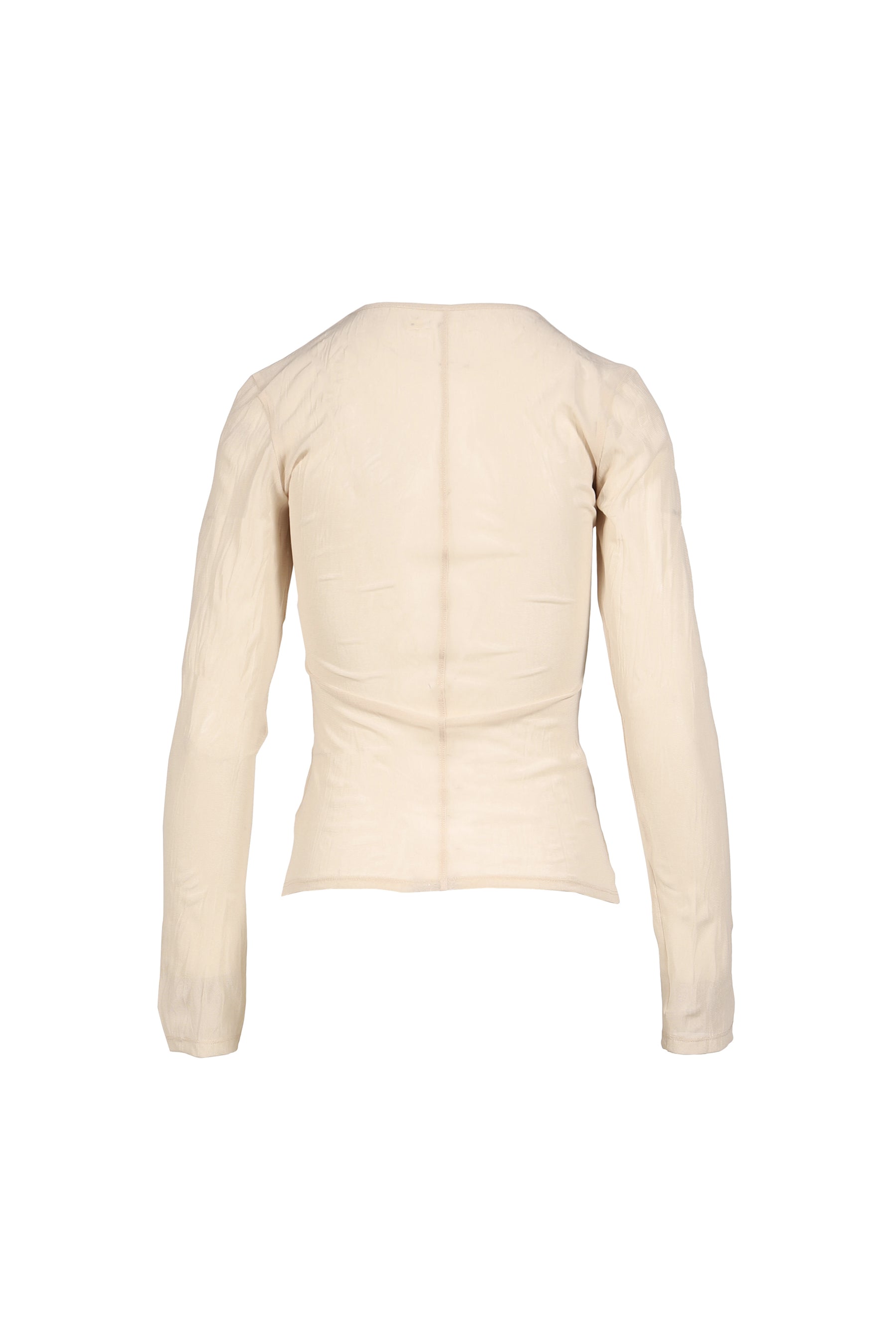 SHEER LONG SLEEVE TOP / BEI