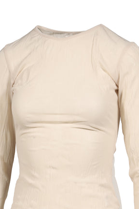 SHEER LONG SLEEVE TOP / BEI
