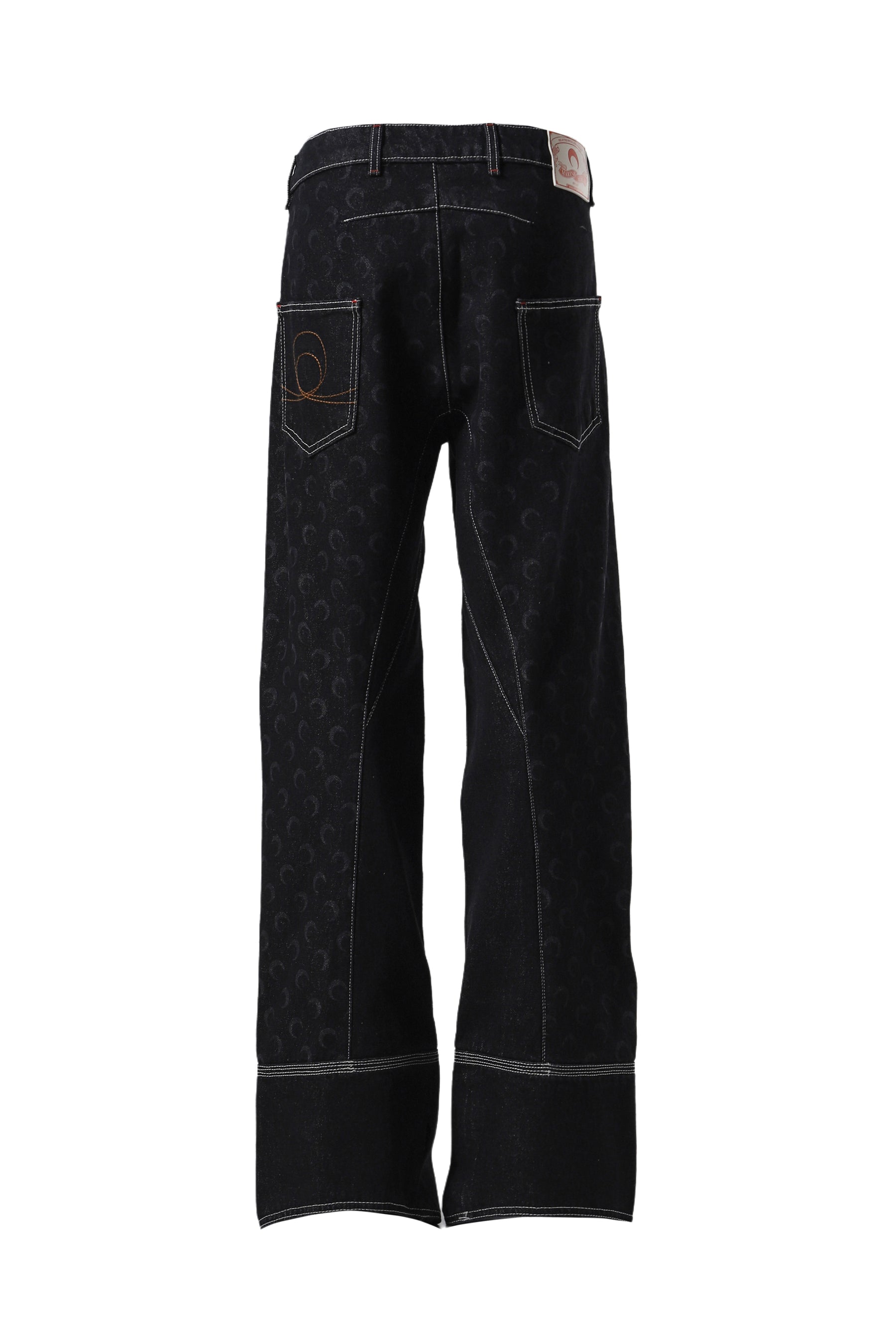 MOON LASER DENIM CURVED JEANS / BLK