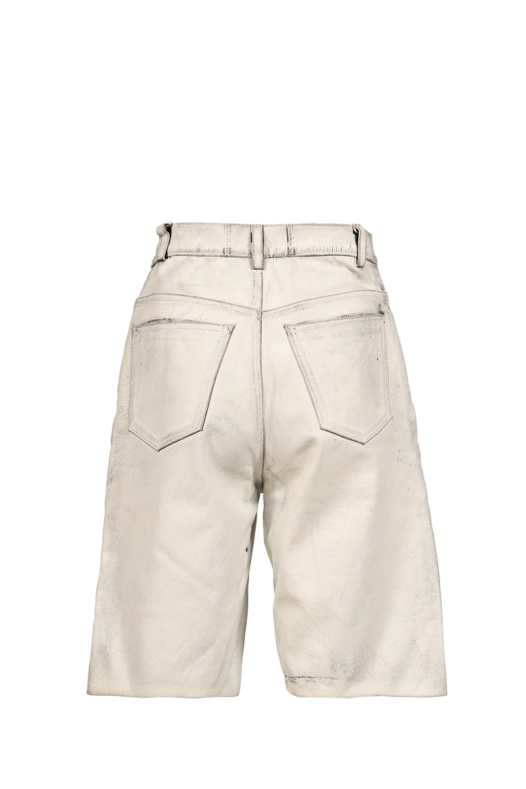 HOLY MOUNTAIN PAINTED LEATHER DBL KNEE SHORT / WHT