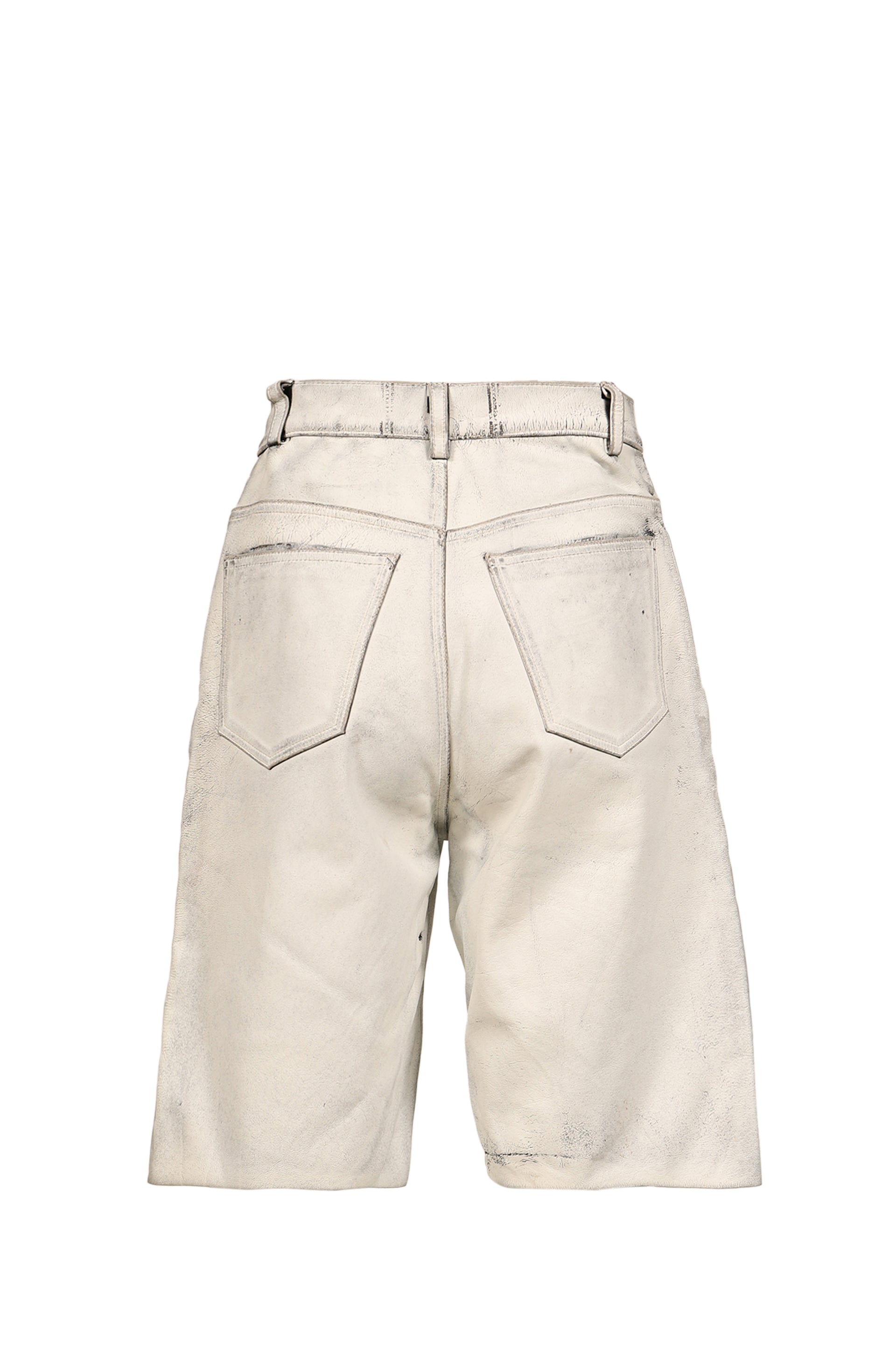 HOLY MOUNTAIN PAINTED LEATHER DBL KNEE SHORT / WHT