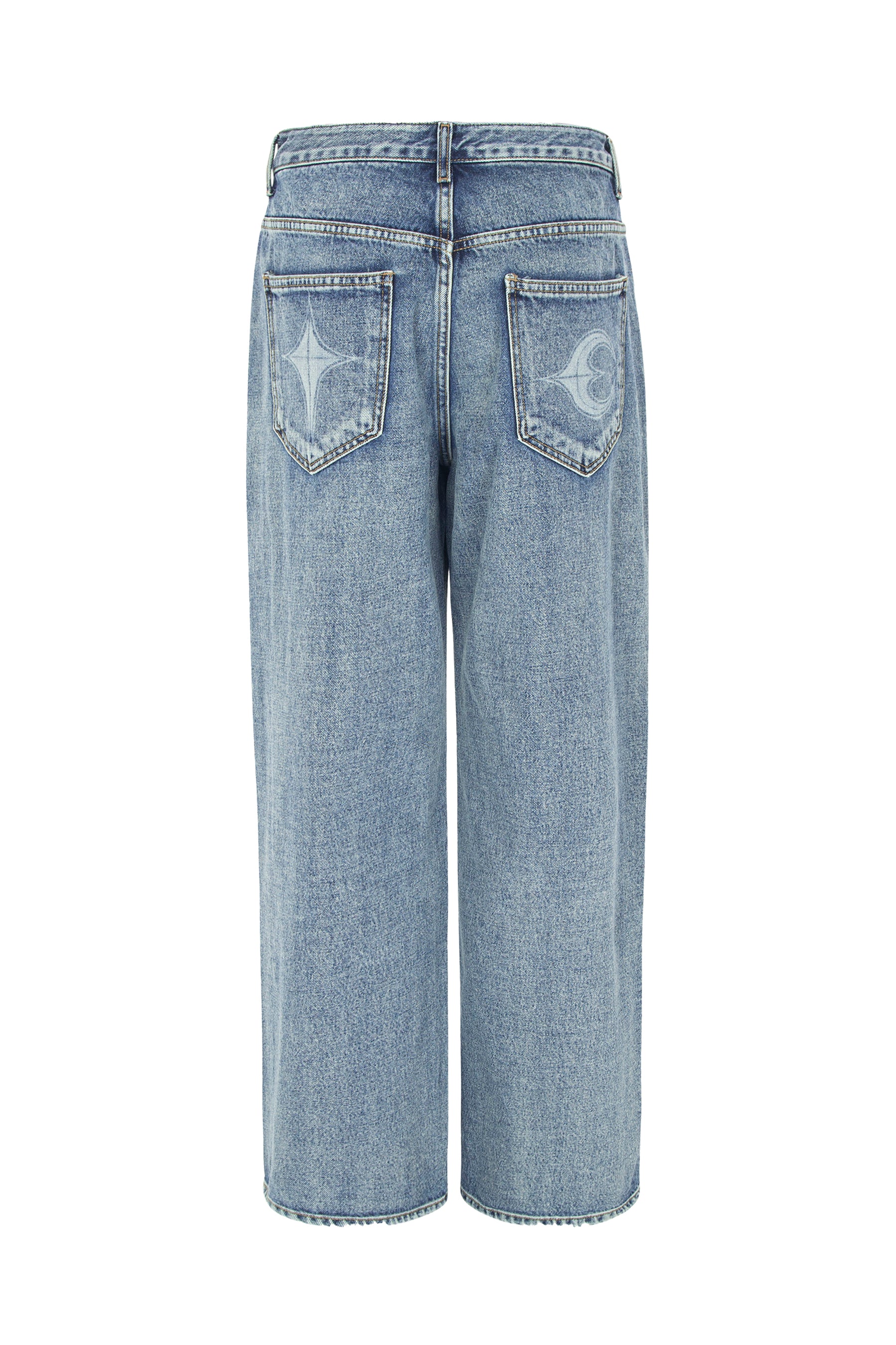 THUG CLUB FW23 DOUBLE KNEE DENIM PANT / BLU -NUBIAN