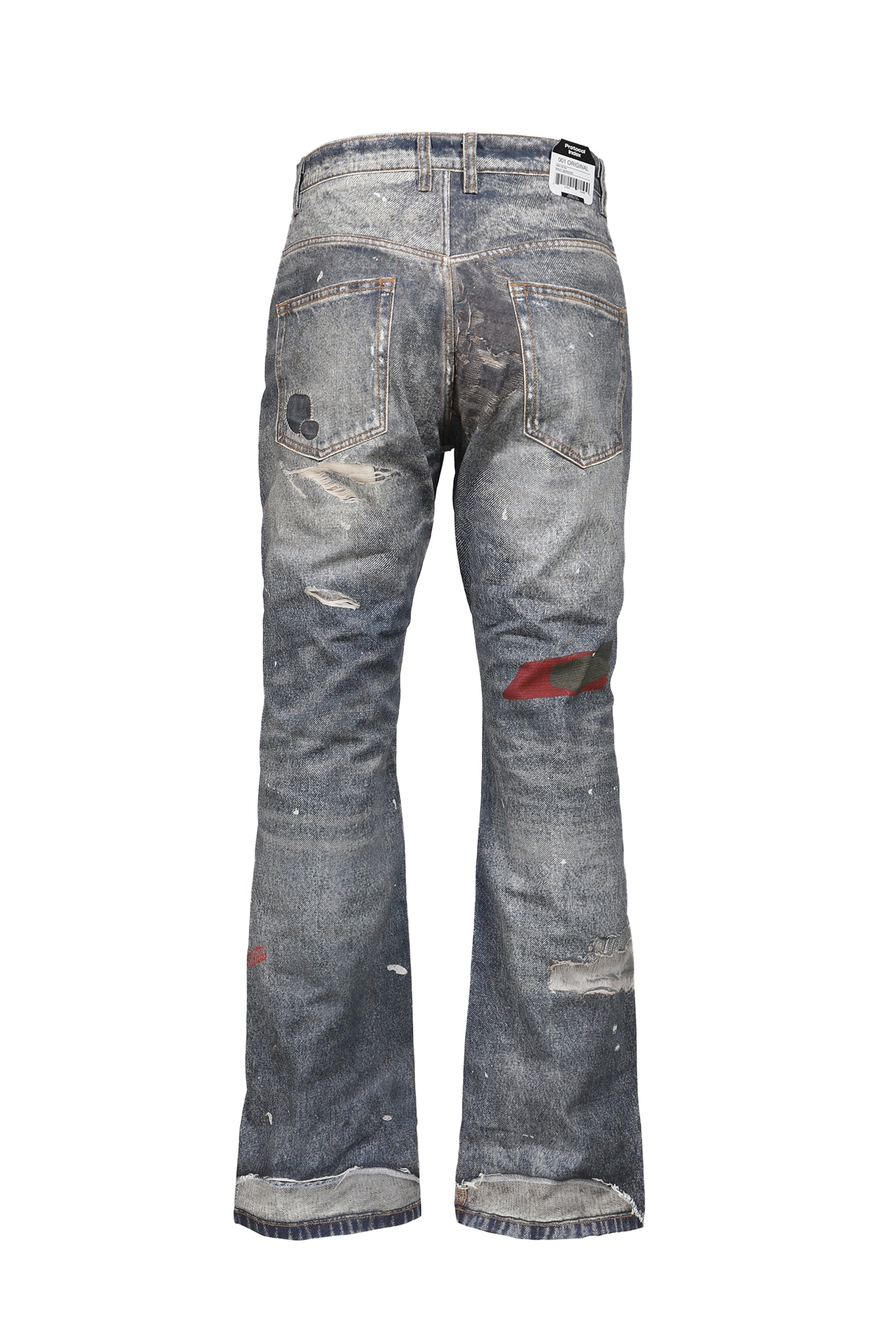 TROMPELOEIL SEMI FLARE PANTS / BLU