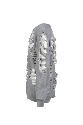 DISTRESSED CREWNECK / GRY