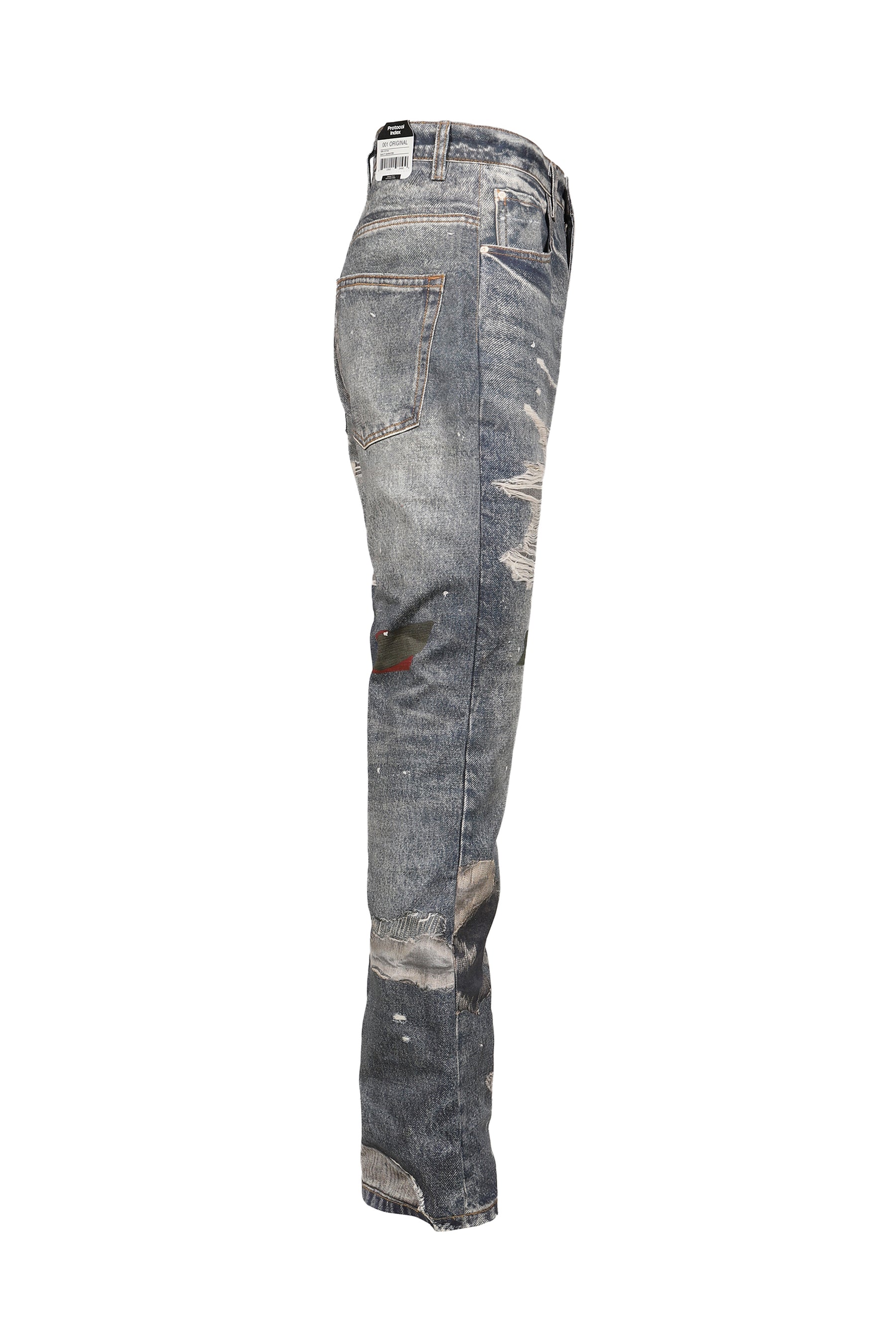 TROMPELOEIL SEMI FLARE PANTS / BLU