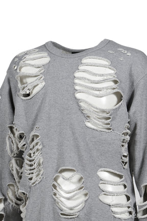 DISTRESSED CREWNECK / GRY