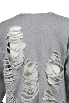 DISTRESSED CREWNECK / GRY
