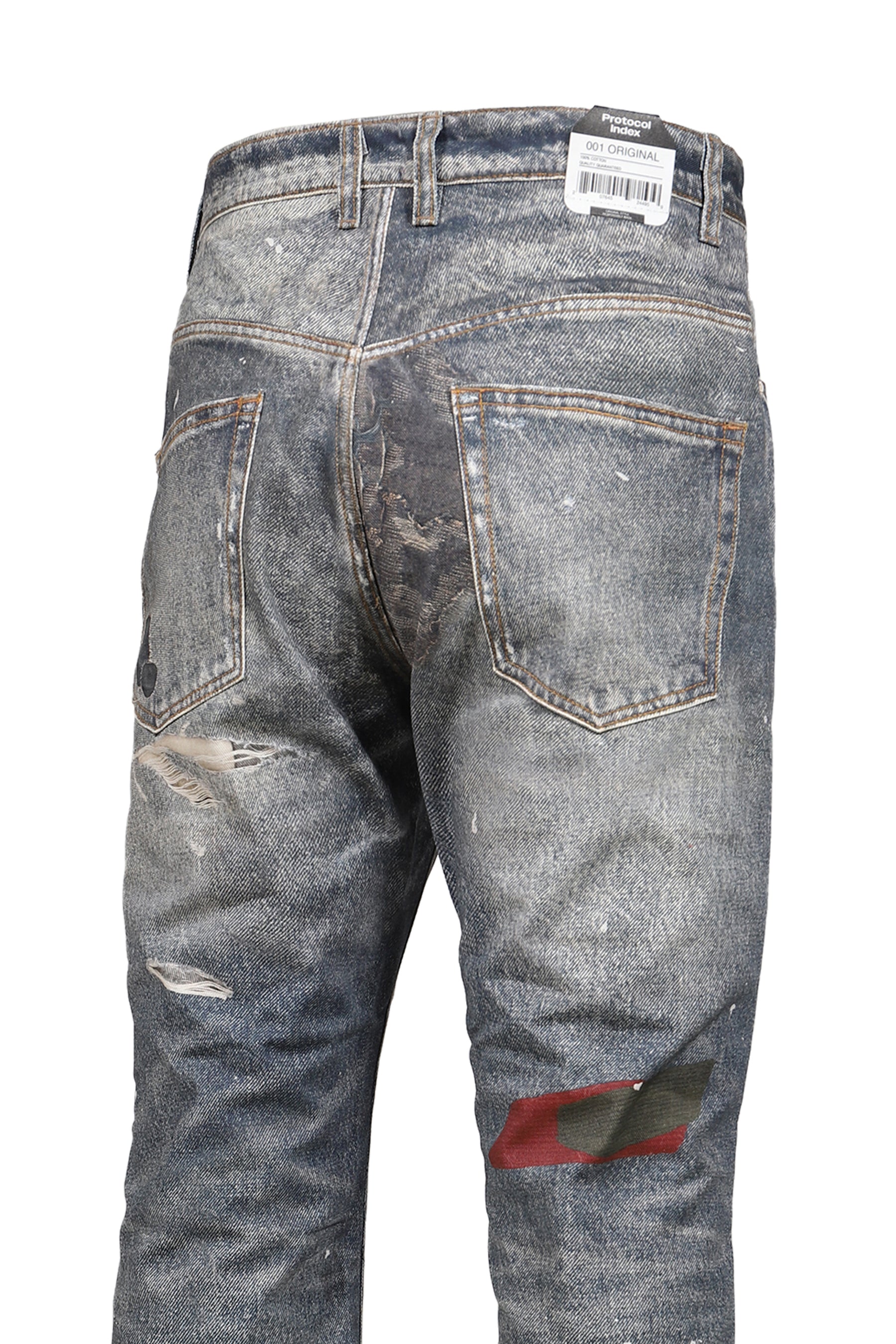 TROMPELOEIL SEMI FLARE PANTS / BLU