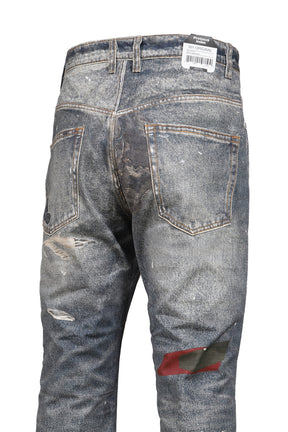 TROMPELOEIL SEMI FLARE PANTS / BLU