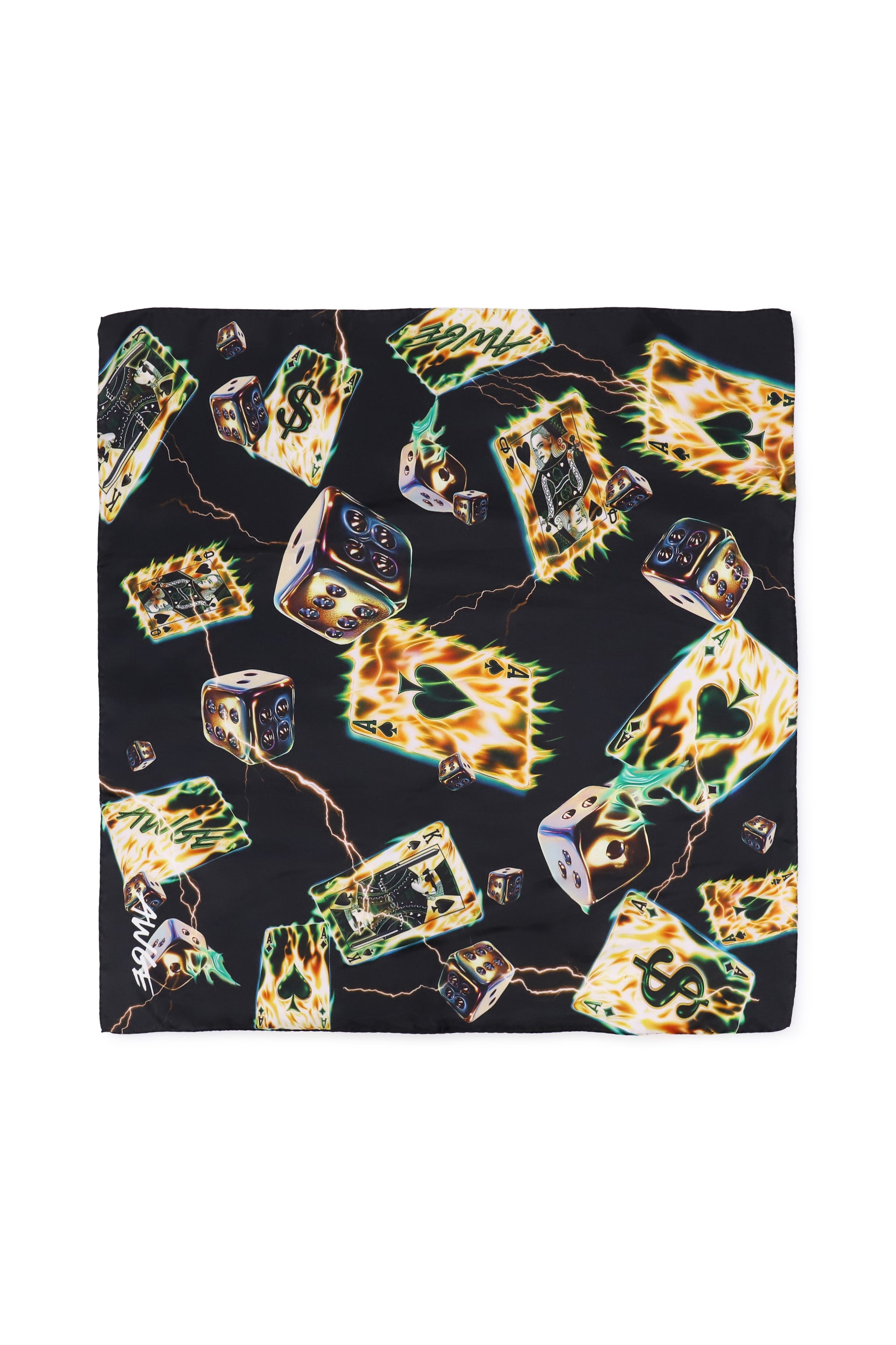FOULARD / CARDS ON FIRE BLK