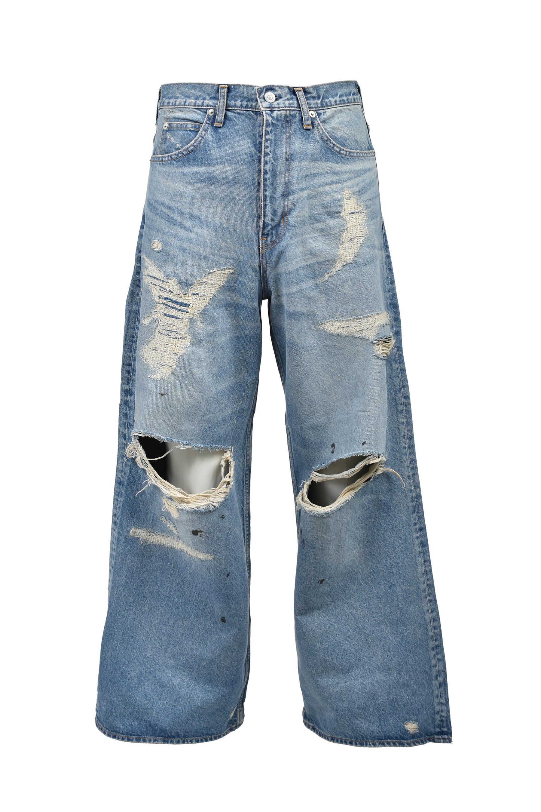 【MASU】26ss MB BAGGY JEANS ANGEL DAMAGE MASU MA26MB BAGGY JEANS ANGEL DAMAGE / IND - NUBIAN