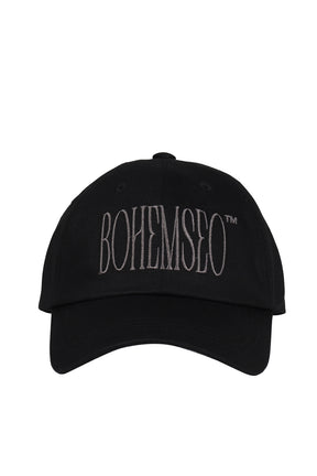 SIGNATURE LOGO COTTON BALL CAP / BLK