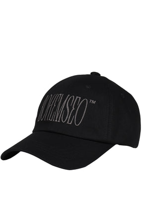 SIGNATURE LOGO COTTON BALL CAP / BLK