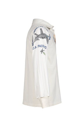 RUGBY TEE (UPCYCLED VINTAGE TEE) / WHT