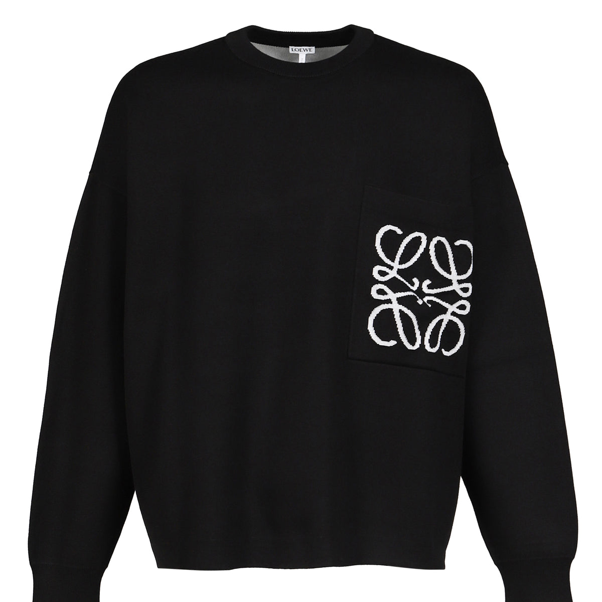 LOEWE ロエベ SS26 ANAGRAM POCKET SWEATER / BLK WHT - NUBIAN ヌビアン