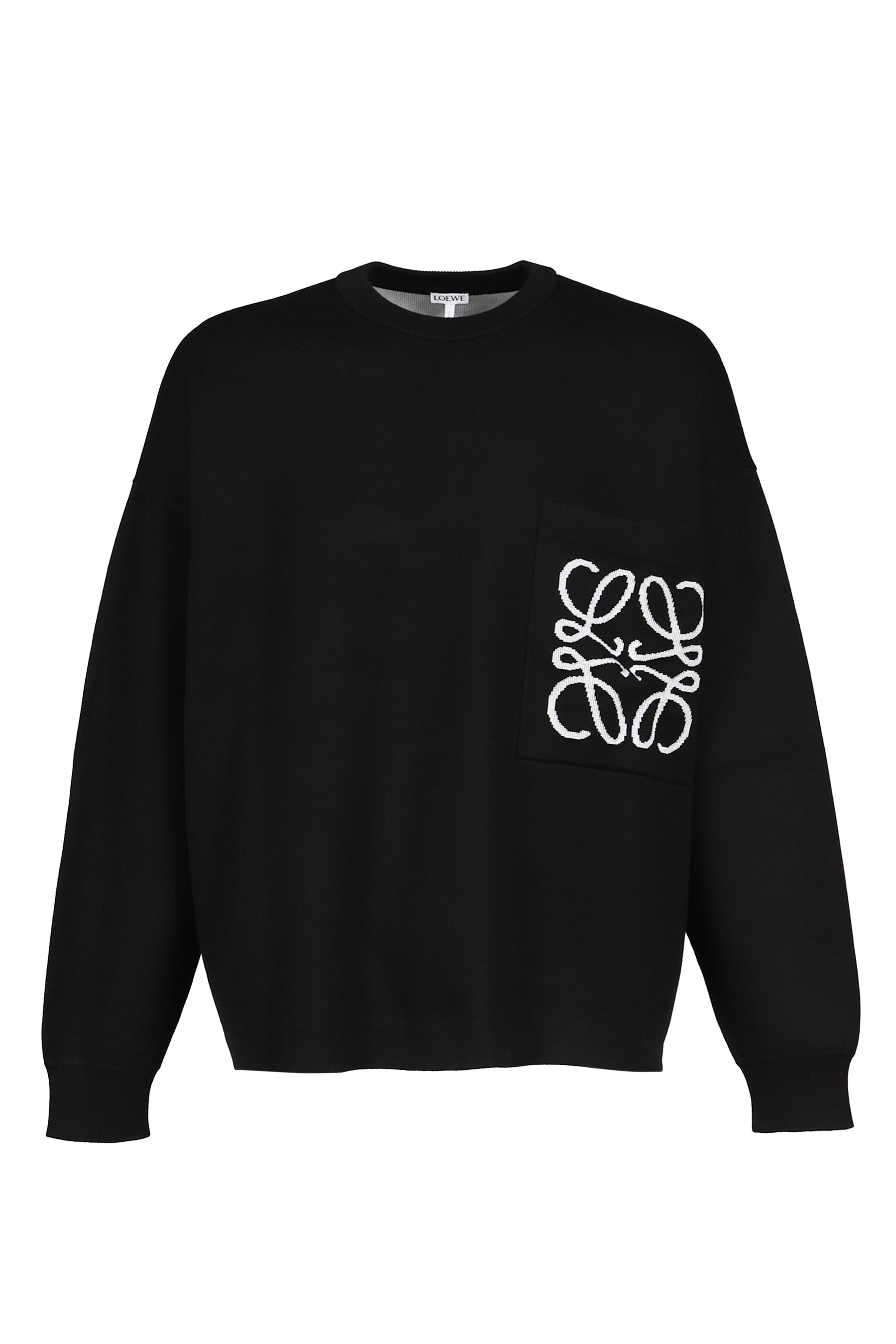 ANAGRAM POCKET SWEATER / BLK WHT