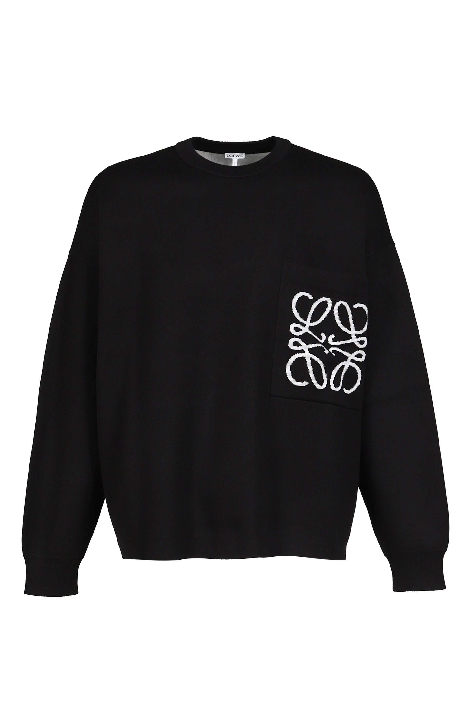 ANAGRAM POCKET SWEATER / BLK WHT