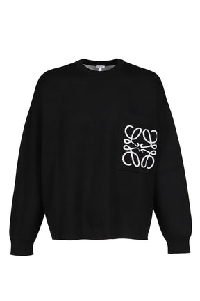 ANAGRAM POCKET SWEATER / BLK WHT