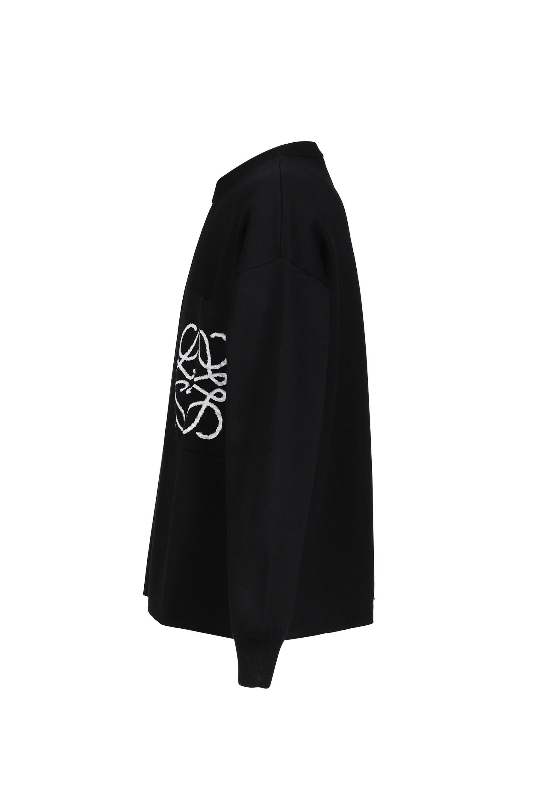 ANAGRAM POCKET SWEATER / BLK WHT
