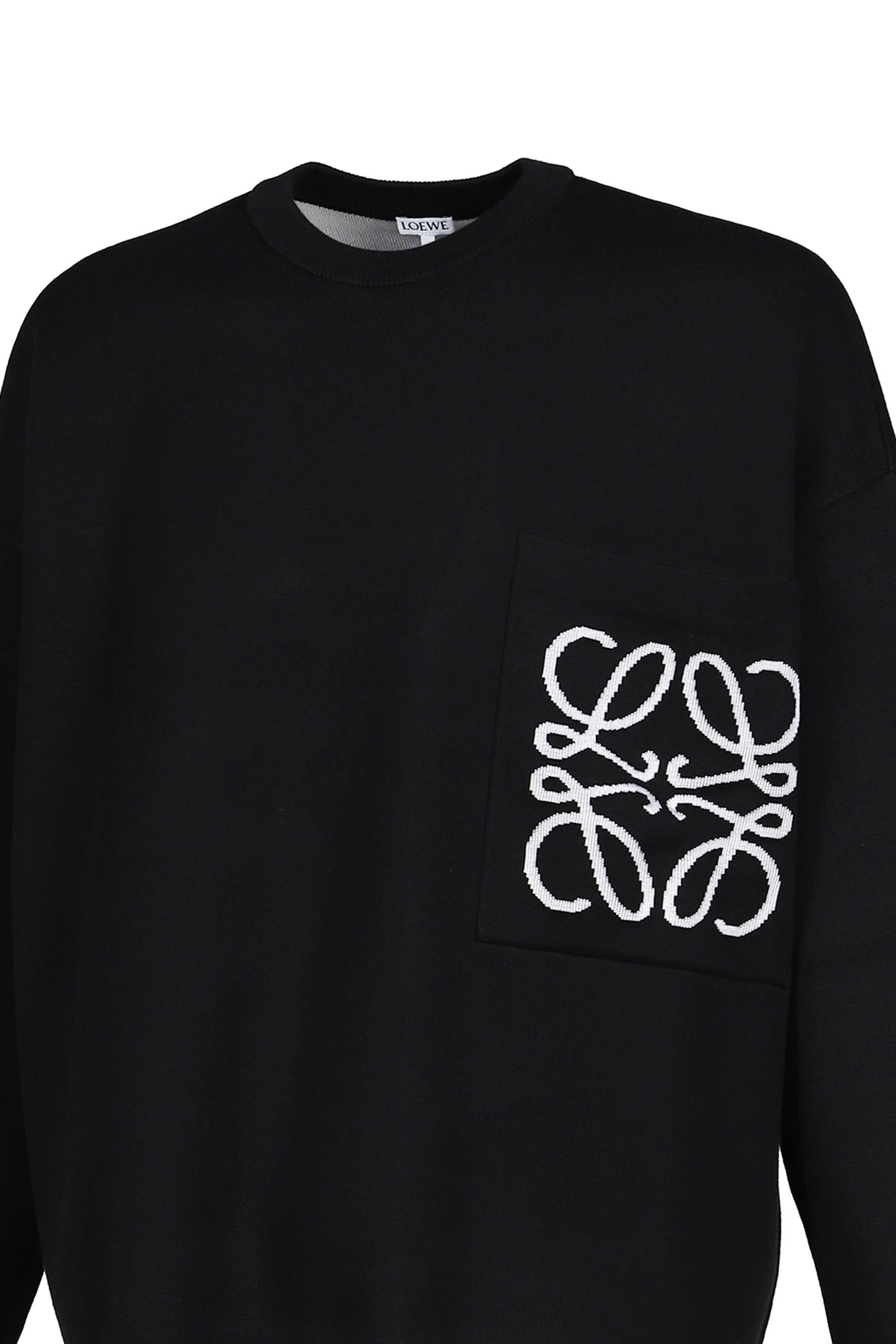ANAGRAM POCKET SWEATER / BLK WHT