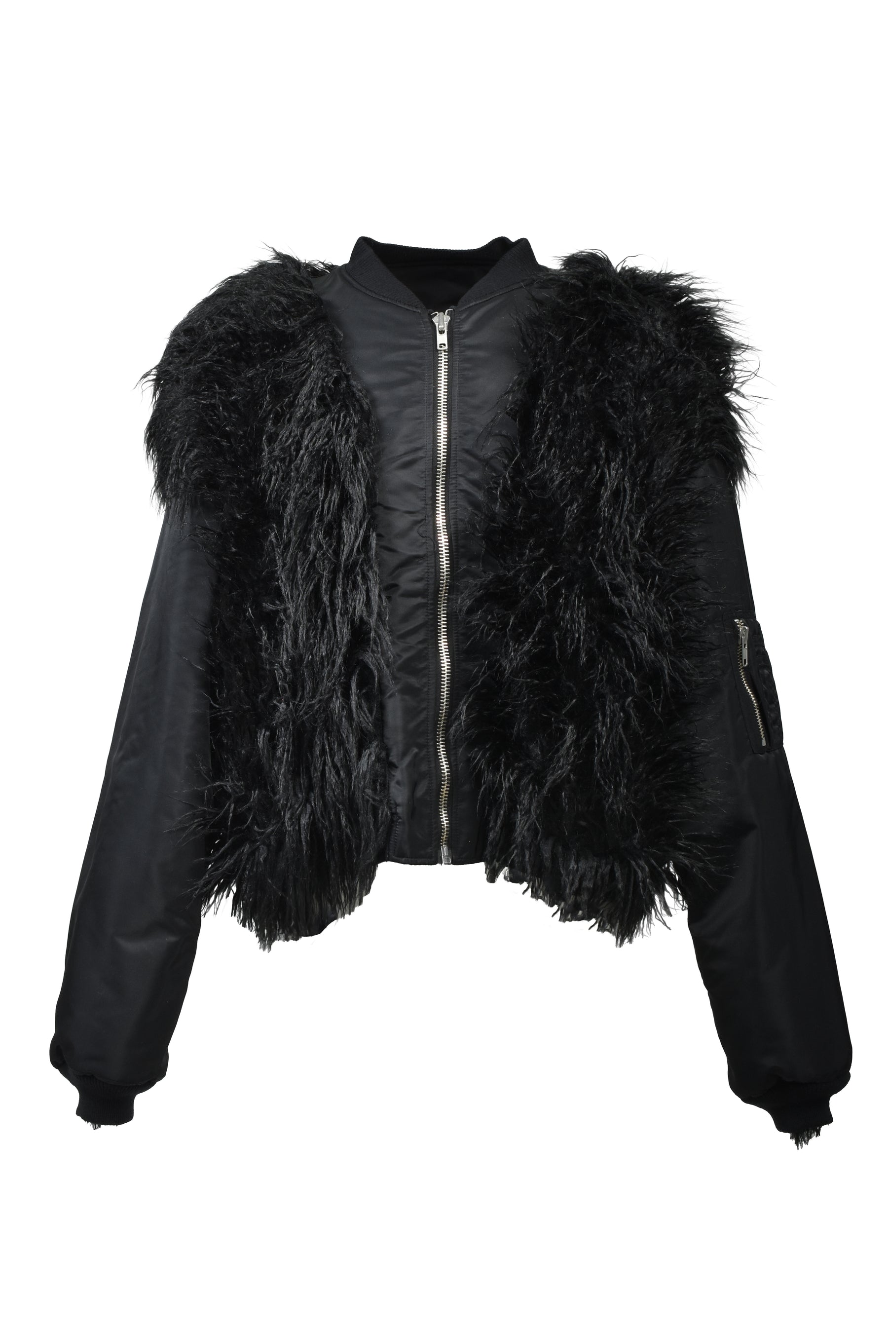 HAIRY REVERSIBLE BOMBER / CORE BLK 