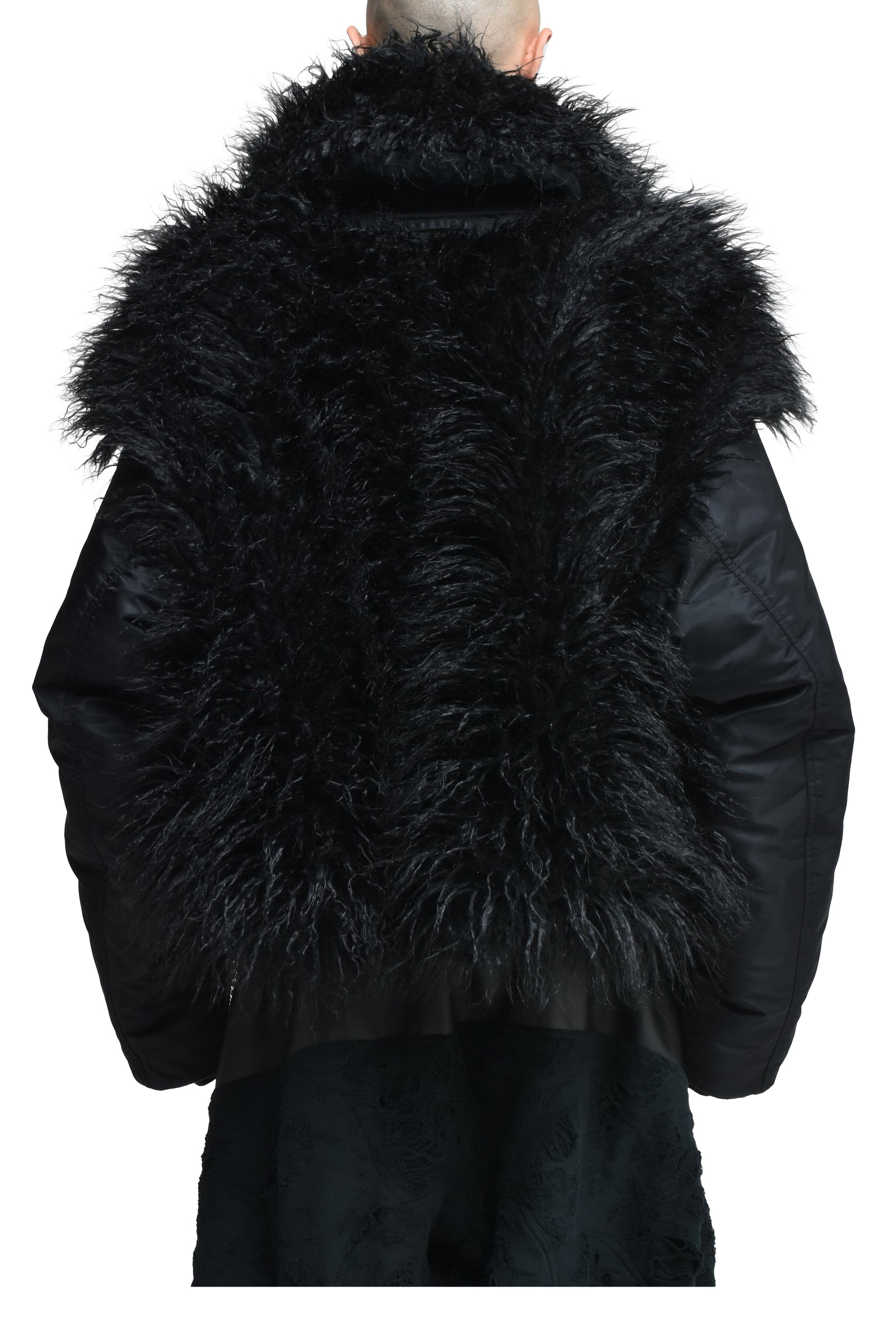 HAIRY REVERSIBLE BOMBER / CORE BLK 