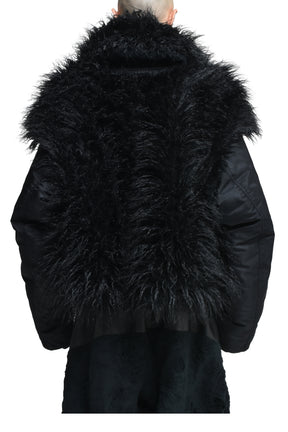HAIRY REVERSIBLE BOMBER / CORE BLK 