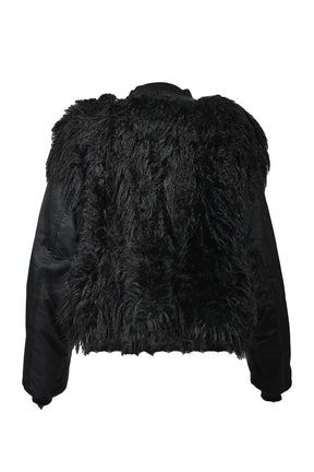 HAIRY REVERSIBLE BOMBER / CORE BLK 
