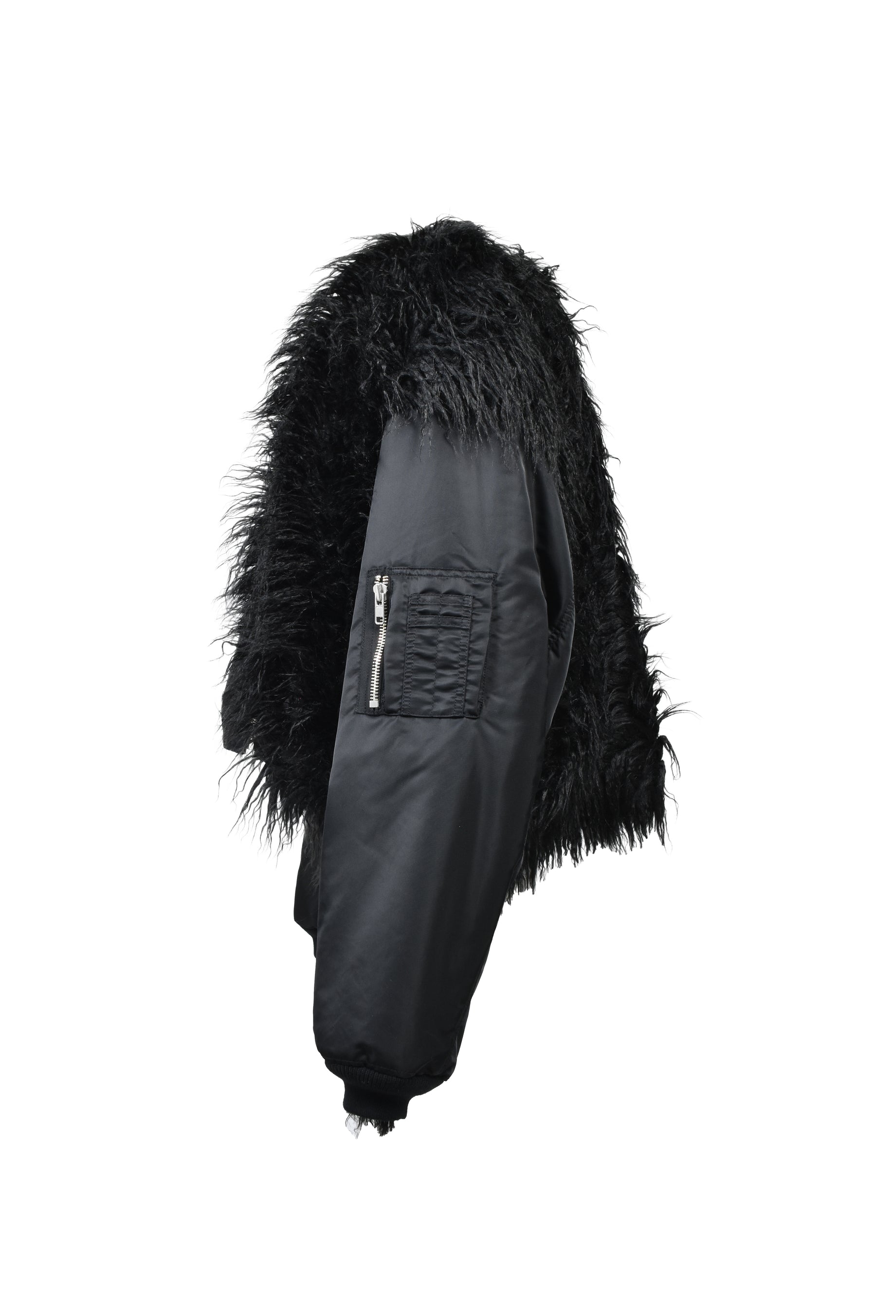 HAIRY REVERSIBLE BOMBER / CORE BLK 