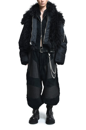 HAIRY REVERSIBLE BOMBER / CORE BLK 