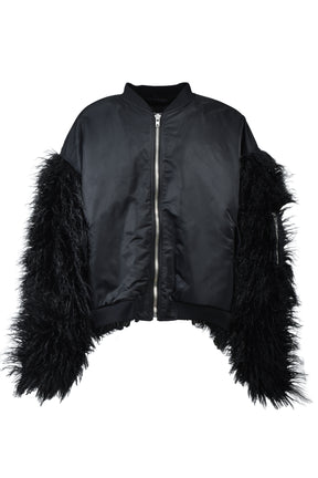 HAIRY REVERSIBLE BOMBER / CORE BLK 
