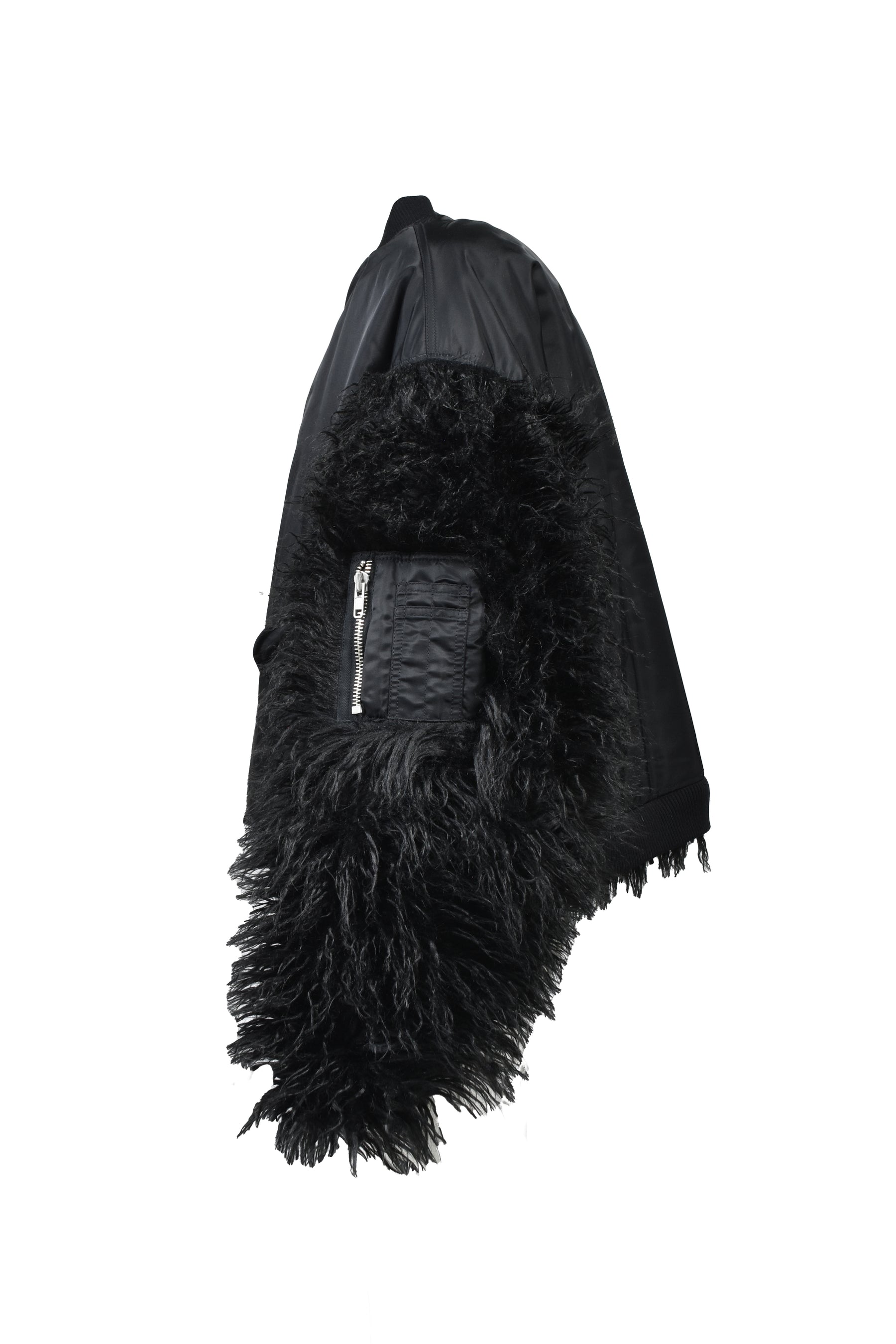 HAIRY REVERSIBLE BOMBER / CORE BLK 