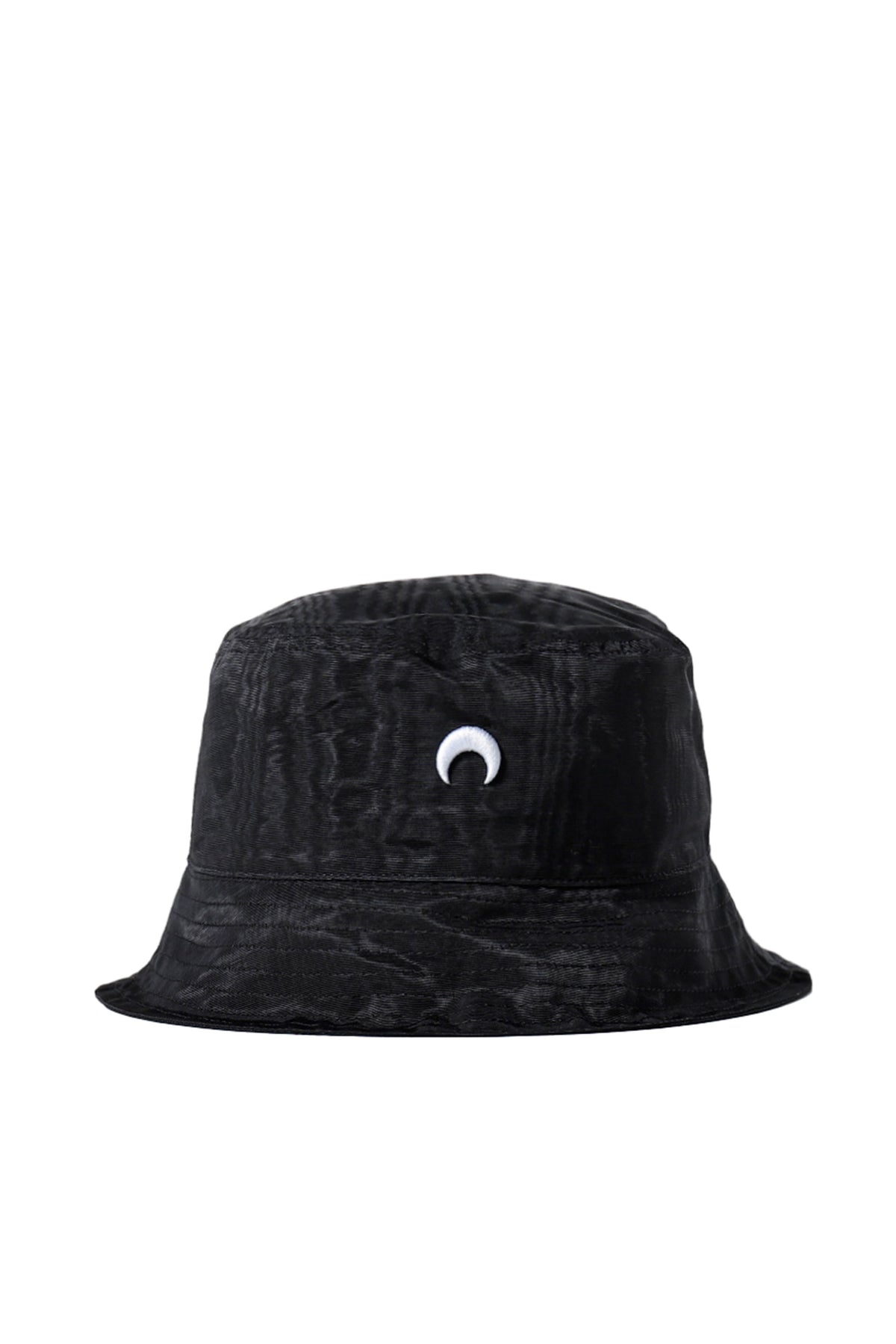 RECYCLED MOIRE BUCKET HAT / BLK